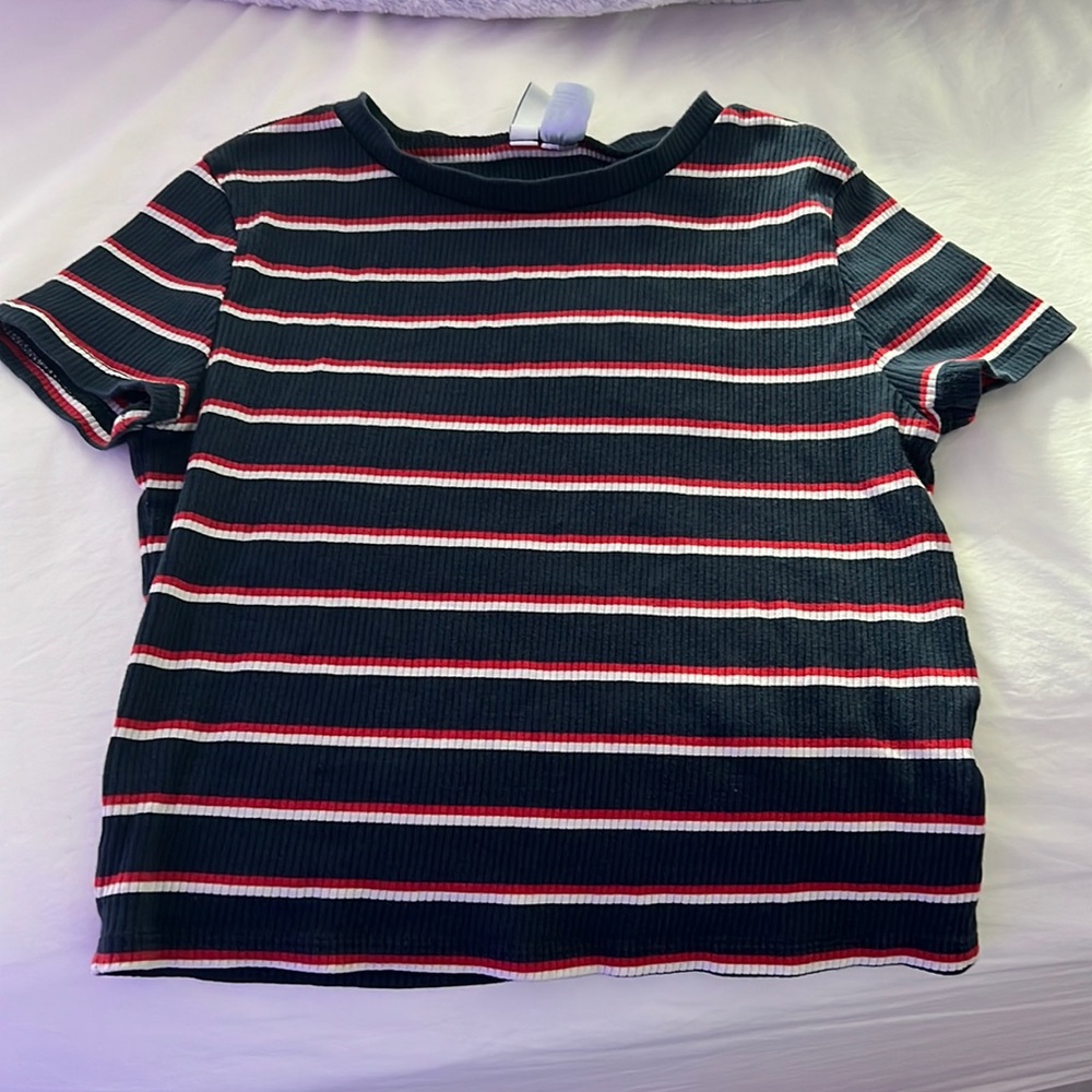 Blue,white and Red crop top